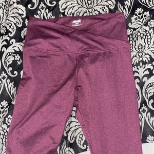Maroon criss cross leggings